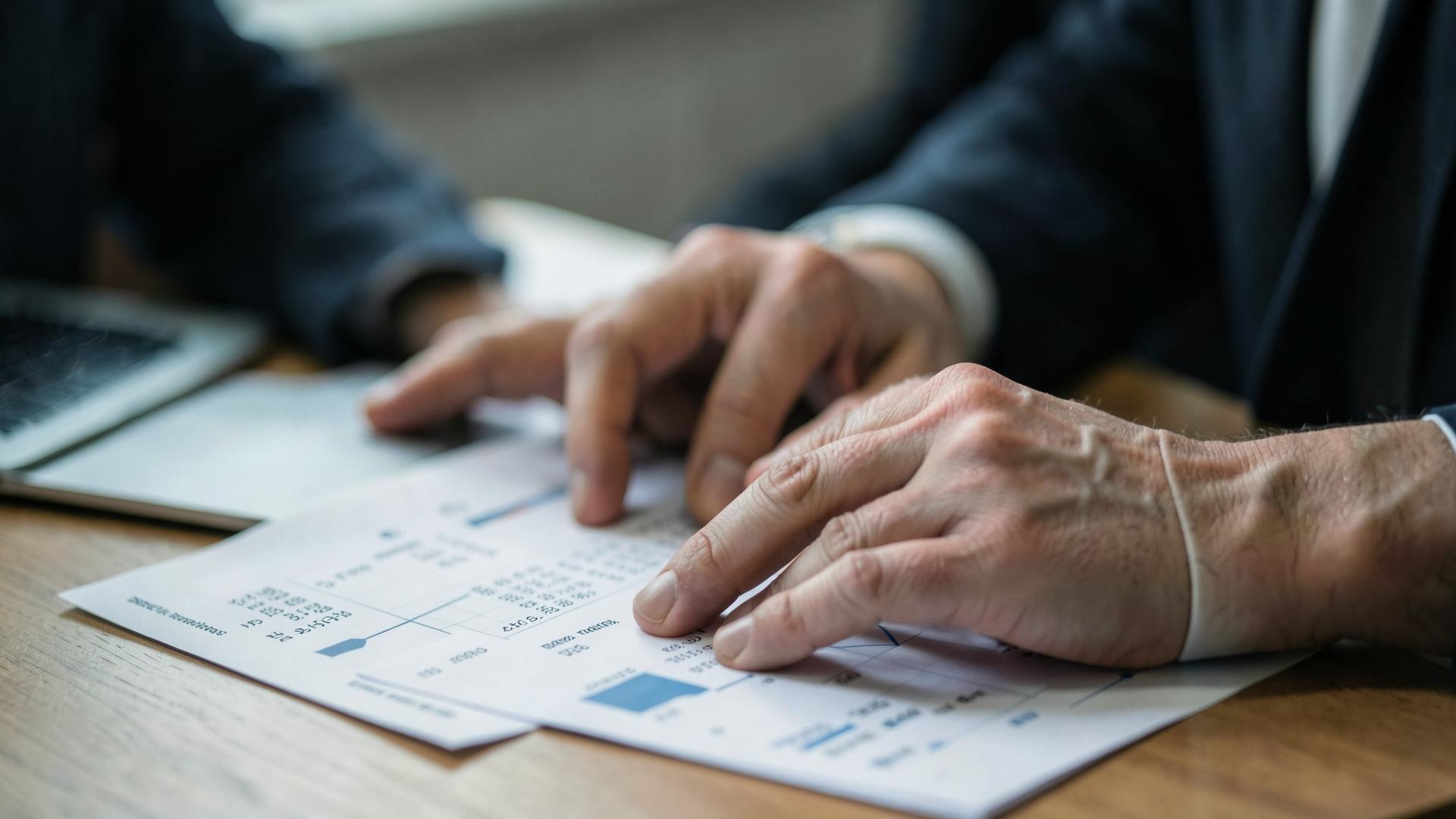 Especialista analisando gráficos e indicadores de operações de câmbio